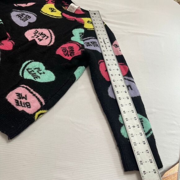 Serra Aldi’s Women’s Valentine's Conversation Hearts Sassy Sweater Size Medium - Picture 4 of 7